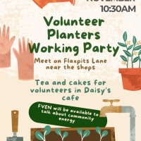 Volunteer Working Party at Flaxpits Planters